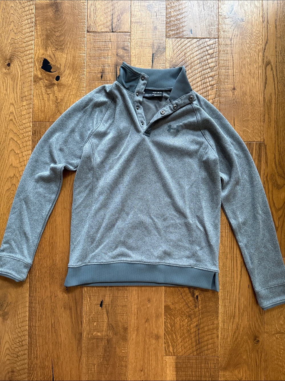 Under Armour Grey Snap-Button Fleece Pullover